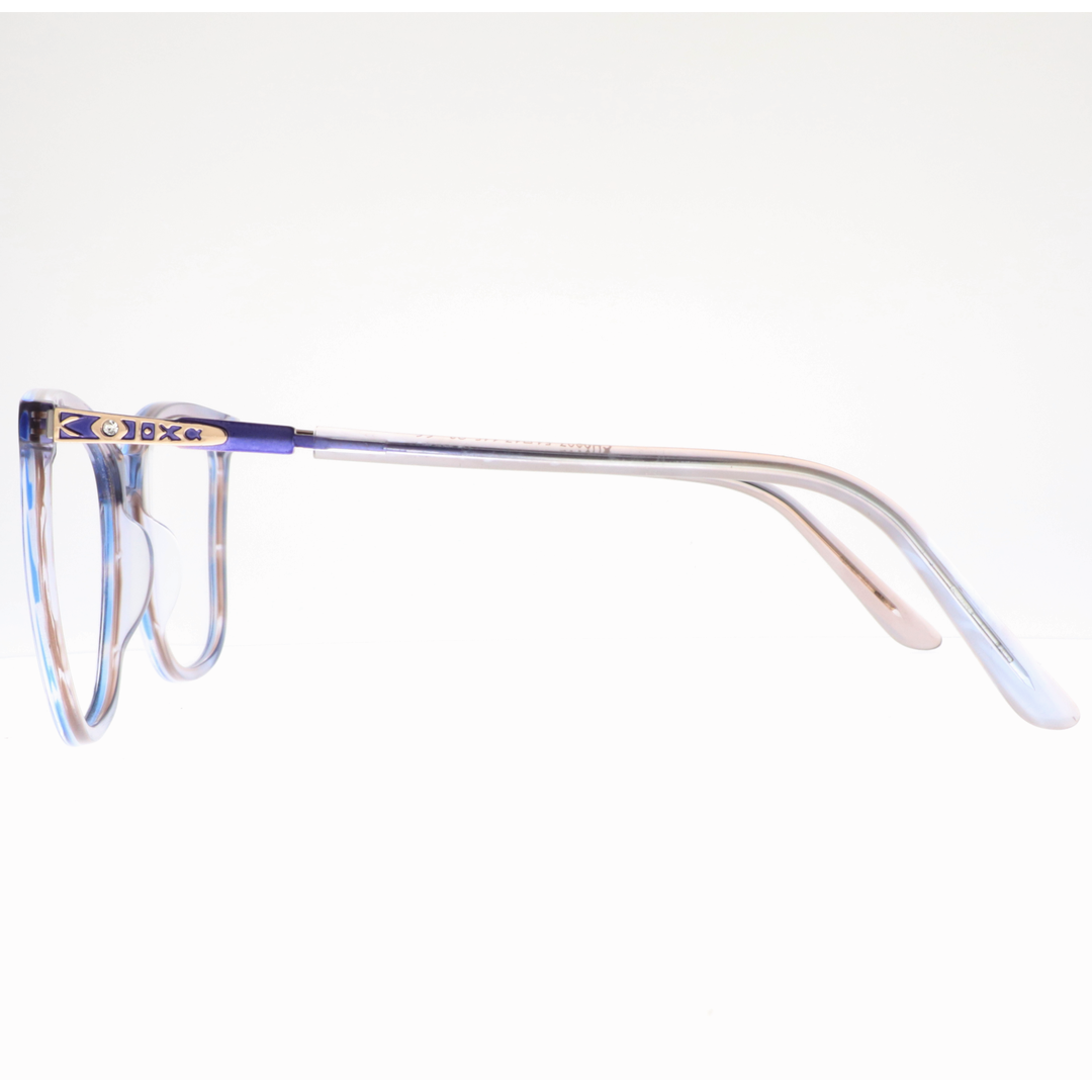 Joy Style For Women's Eyeglasses Cat Eye Size 54 Ch9007c3 Pastel Blue Pink Gradient