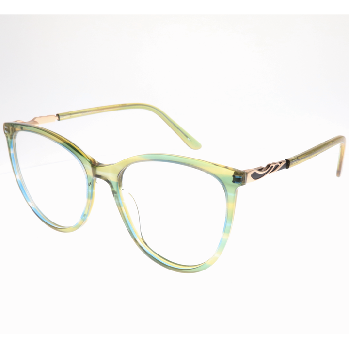Joy Style For Women's Eyeglasses Cat Eye Size 54 Ch9009c4 Green Gradient