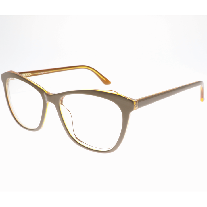 Joy Style For Women's Eyeglasses Cat Eye Size 54 Rda10002c3 Brown Beige