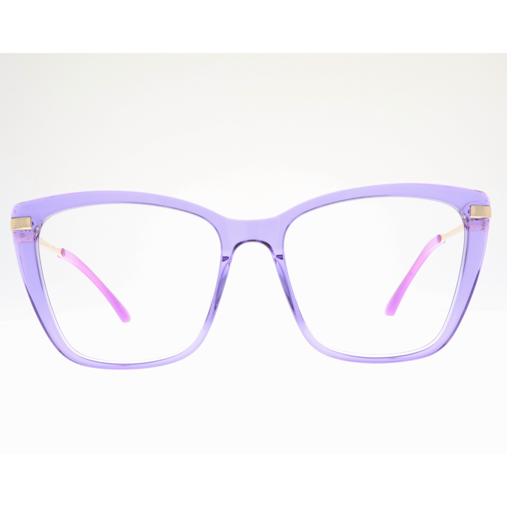 Joy Style For Women's Eyeglasses Cat Eye Size 54 Yc2108c2 Violet