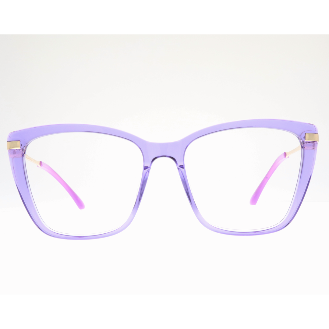 Joy Style For Women's Eyeglasses Cat Eye Size 54 Yc2108c2 Violet