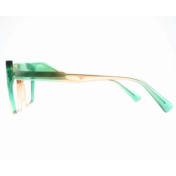 Joy Style For Women's Eyeglasses Cat Eye Size 55 6064c2 Green Yellow