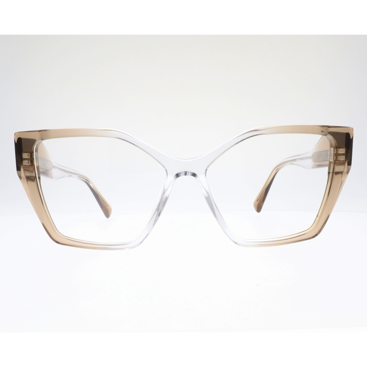 Joy Style For Women's Eyeglasses Cat Eye Size 55 6064c3 Clear Bronze