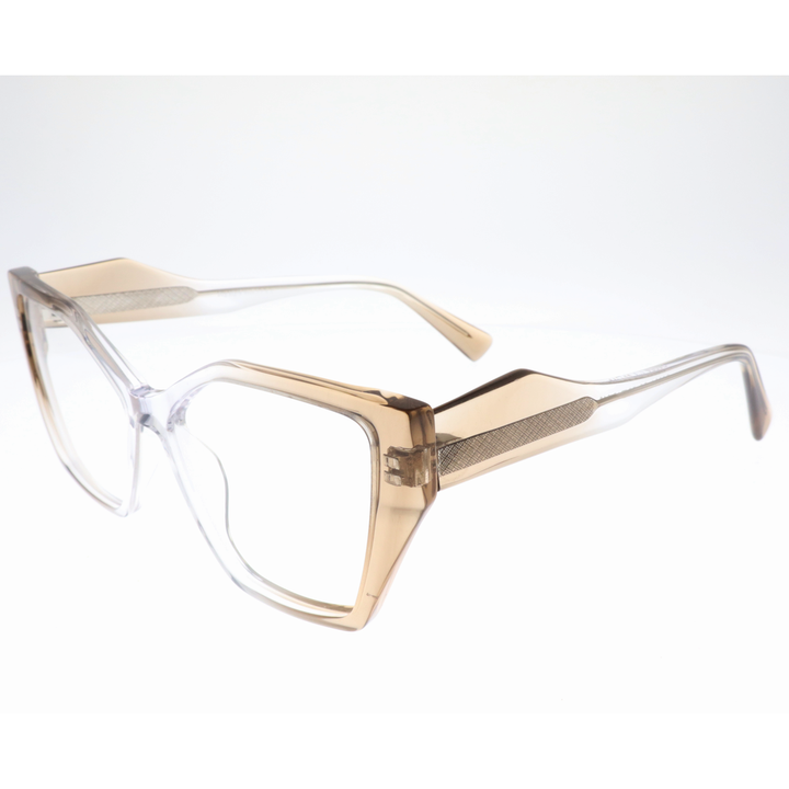 Joy Style For Women's Eyeglasses Cat Eye Size 55 6064c3 Clear Bronze