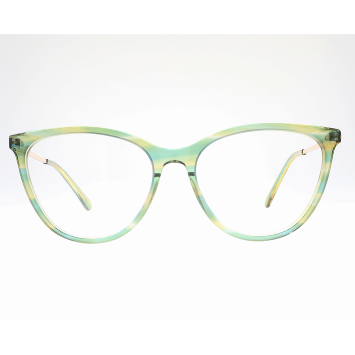 Joy Style For Women's Eyeglasses Cat Eye Size 55 9006c4 Green Yellow Gradient