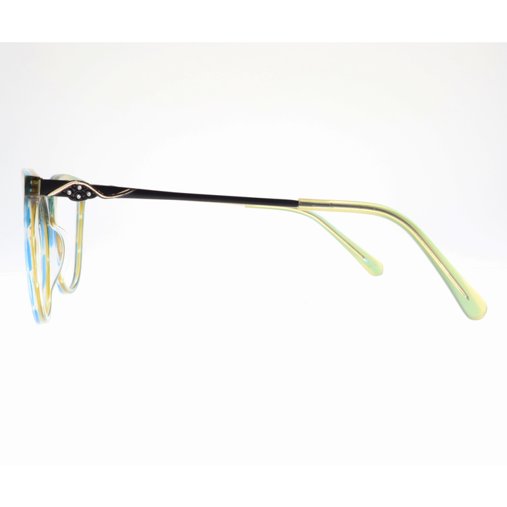 Joy Style For Women's Eyeglasses Cat Eye Size 55 9006c4 Green Yellow Gradient