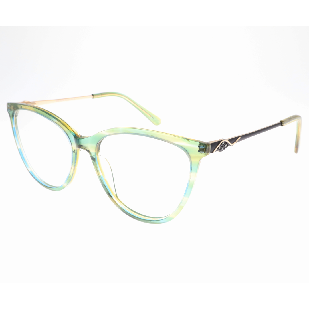 Joy Style For Women's Eyeglasses Cat Eye Size 55 9006c4 Green Yellow Gradient