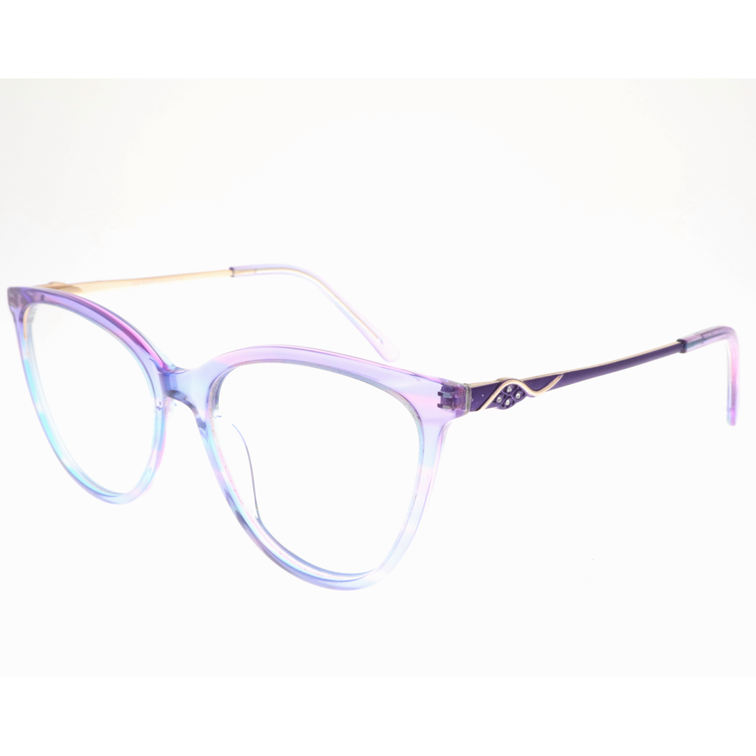 Joy Style For Women's Eyeglasses Cat Eye Size 55 9006c5 Violet