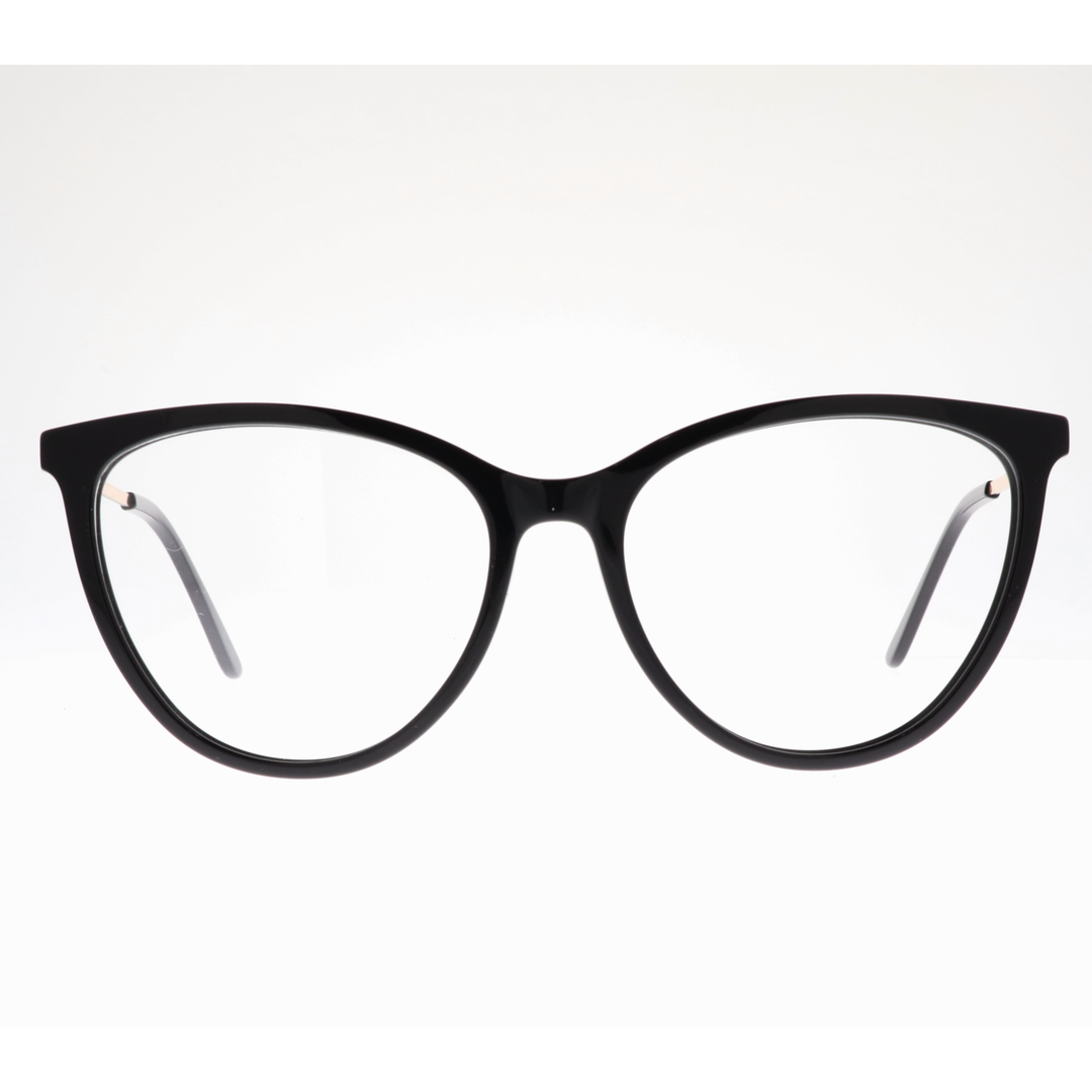 Joy Style For Women's Eyeglasses Cat Eye Size 55 Ch9003c1 Black