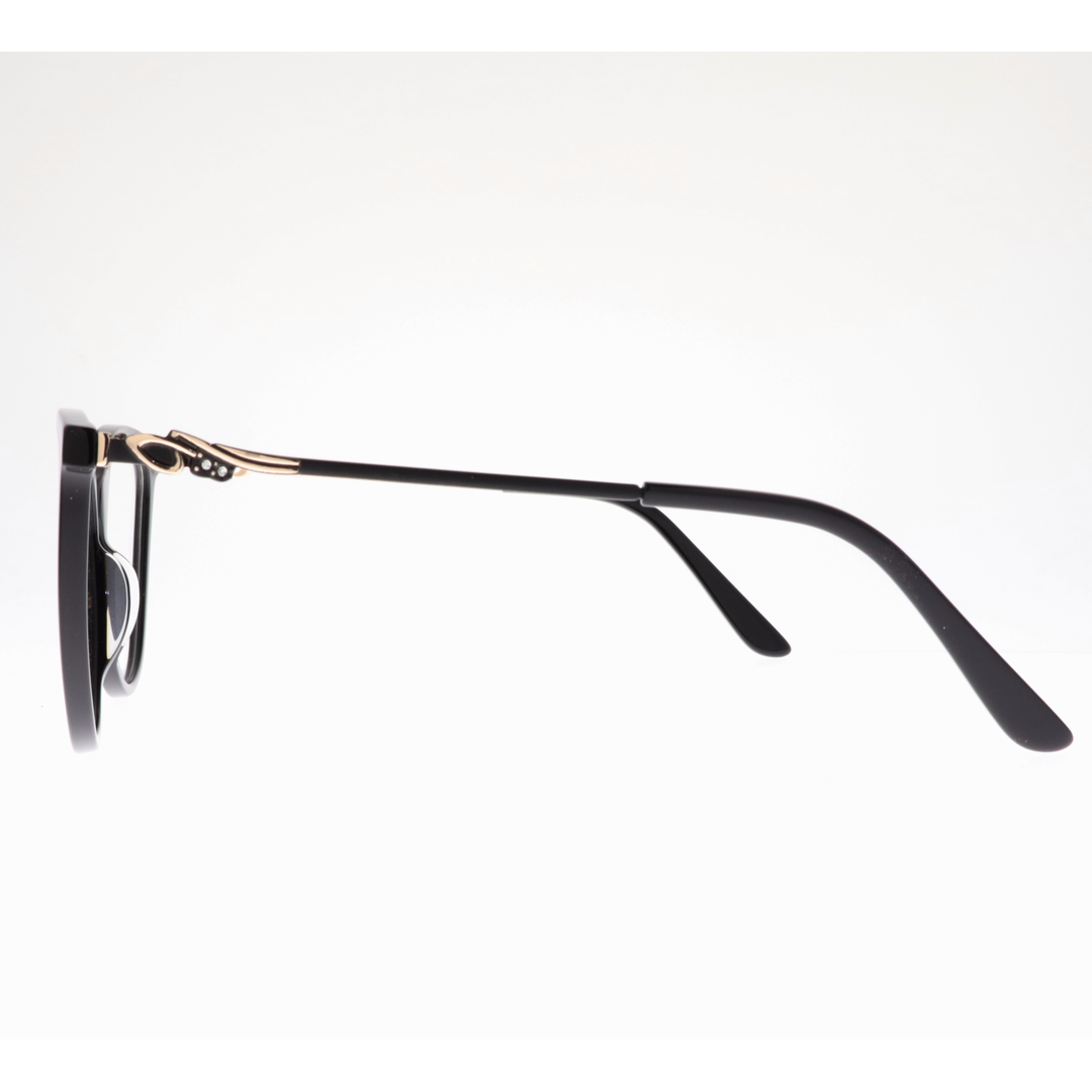 Joy Style For Women's Eyeglasses Cat Eye Size 55 Ch9003c1 Black
