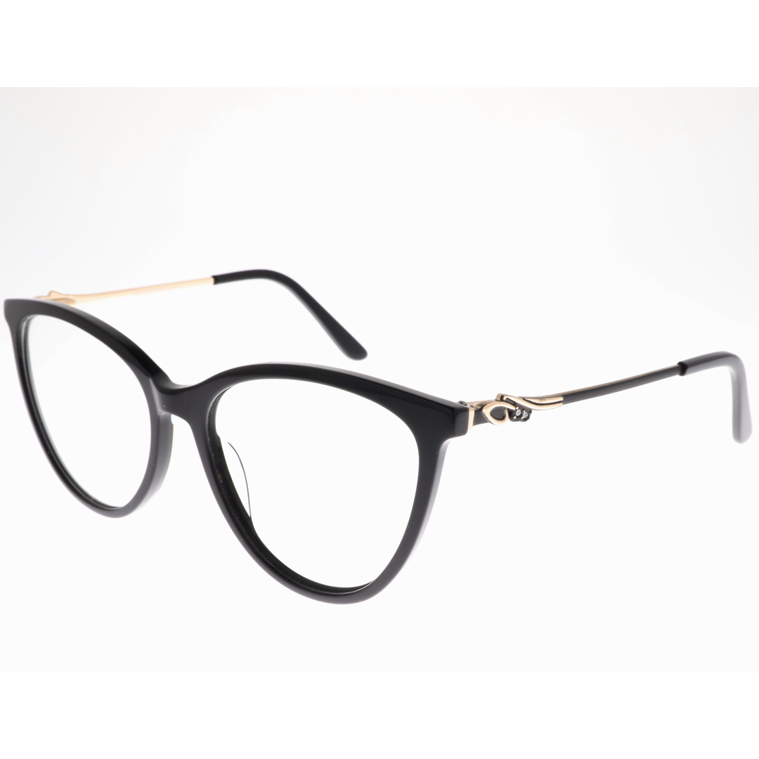 Joy Style For Women's Eyeglasses Cat Eye Size 55 Ch9003c1 Black