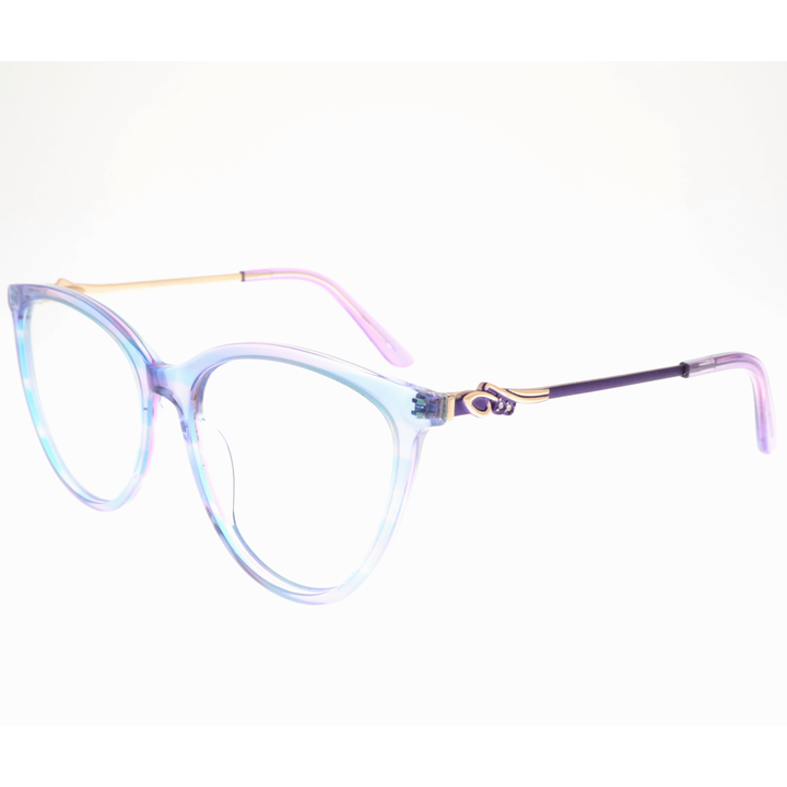 Joy Style For Women's Eyeglasses Cat Eye Size 55 Ch9003c5 Violet