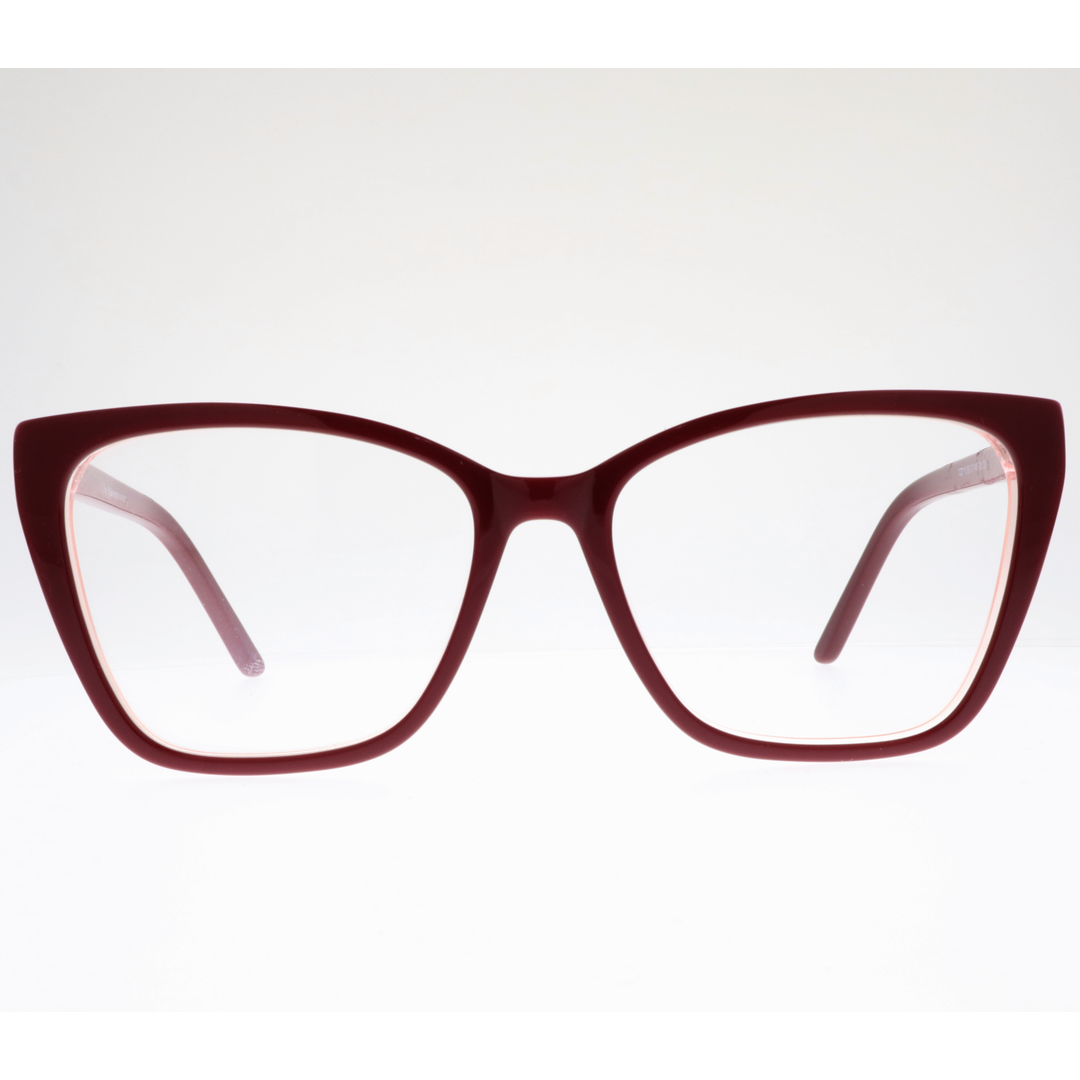 Joy Style For Women's Eyeglasses Cat Eye Size 55 Cz010c6 Red