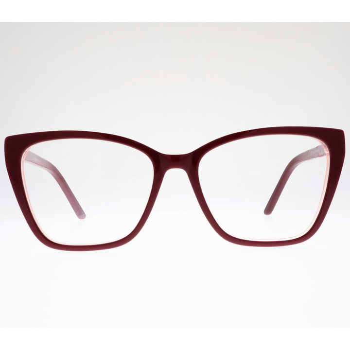 Joy Style For Women's Eyeglasses Cat Eye Size 55 Cz010c6 Red