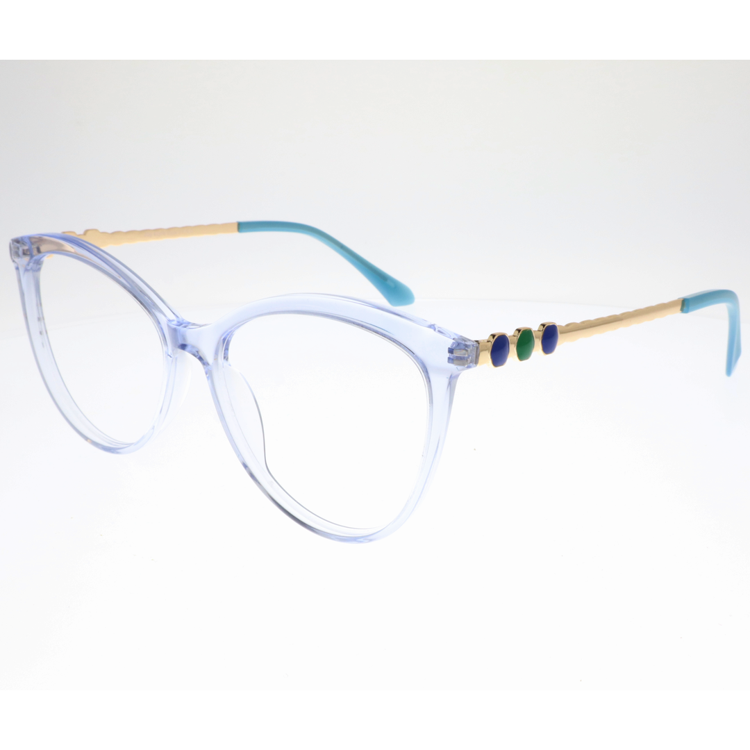 Joy Style For Women's Eyeglasses Cat Eye Size 56 2102c5 Light Blue