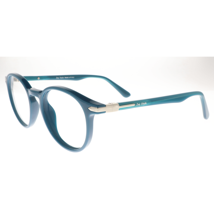 Joy Style For Women's Eyeglasses Round Shape Size 48 8002c4 Teal Blue