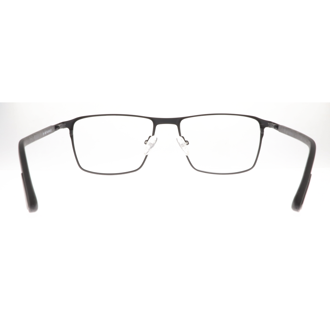 Joy Style Men’s Metal Eyeglasses Square Shape, Size 54 6401c1 Matte Black