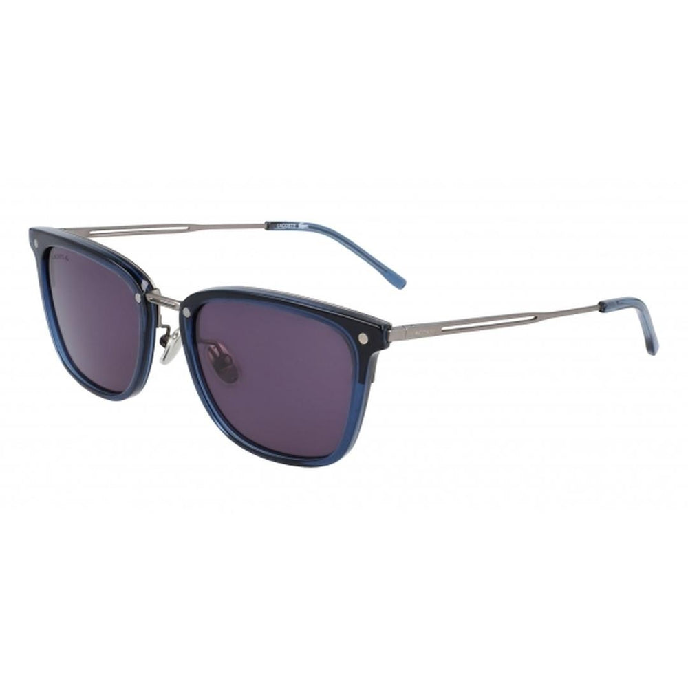 Lacoste Man L932S 424 Sunglasses Acetate Blue Opaque Brown Squared