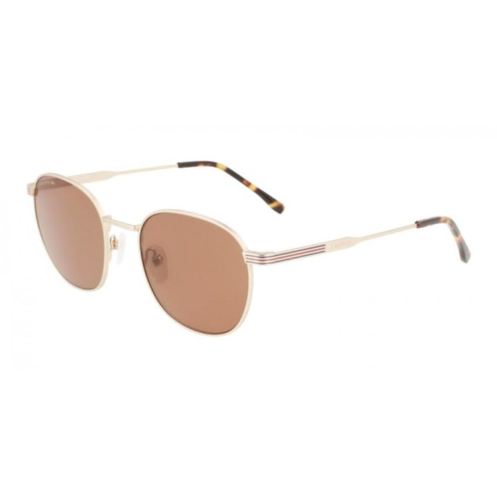 Lacoste Unisex Oval Color Stripe Sunglasses L251S 710 Matte Gold 52mm