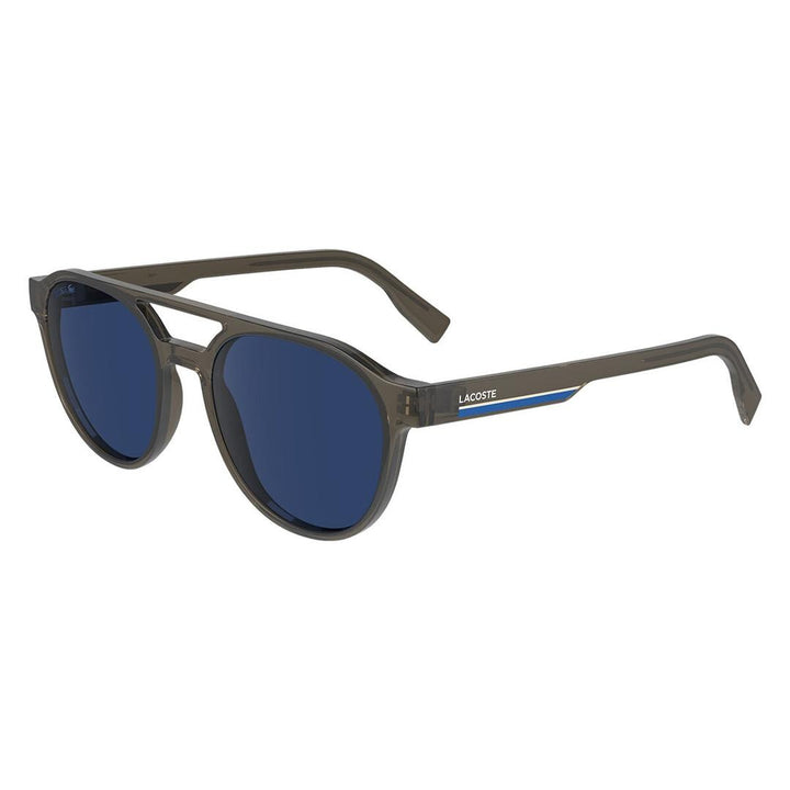 Lacoste Man L6008S 210 Sunglasses Bio-inject Brown Blue Round Normal Normal