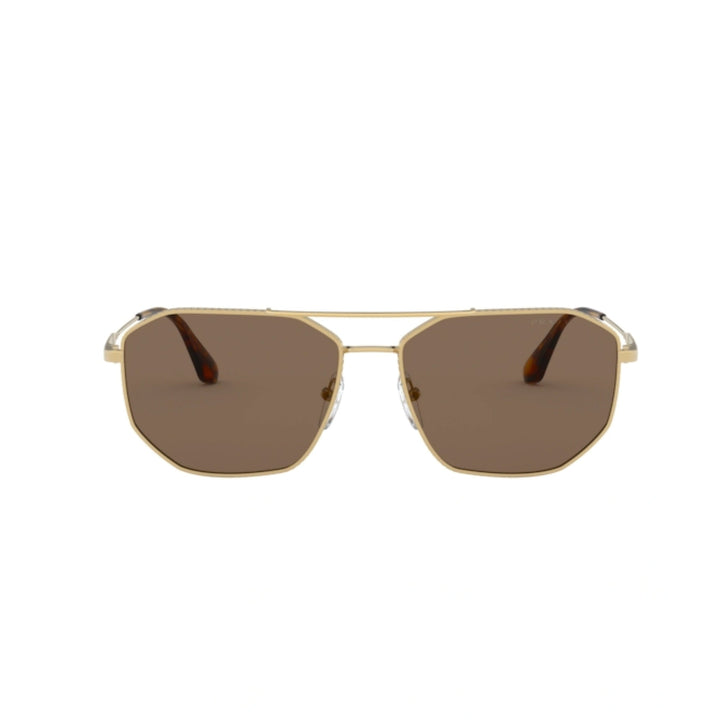 Prada Pilot Sunglasses PR 64XS - Iconic Gold Frame & Brown Lenses