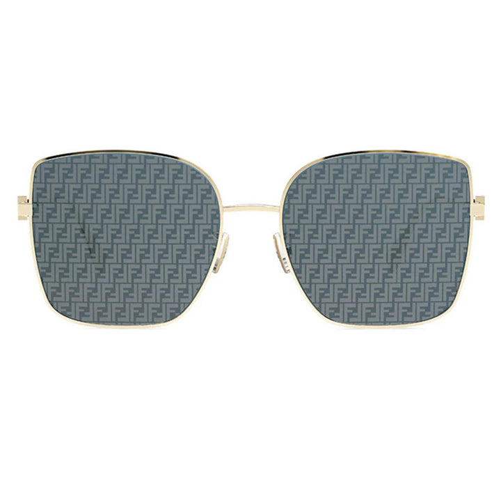 Fendi Baguette FE40013U 10X Gold Mirrored Square Women's Sunglasses