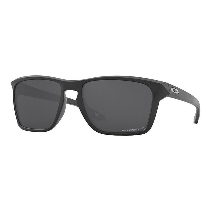 Oakley Men Rectangle Matte Black Prizm Black Polarized Sunglasses
