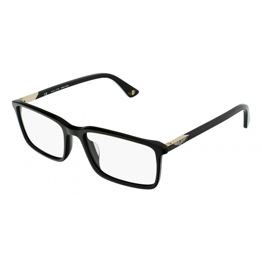 Police VPLB55 DUEL 2 0700 Men's Glasses Black Size 55 - Free Lenses - HSA/FSA Insurance - Blue Light Block Available