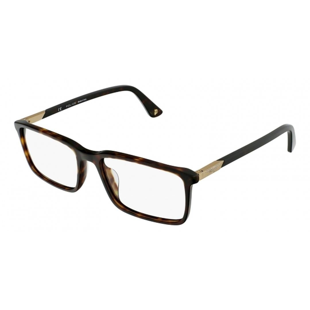 Police VPLB55 DUEL 2 0722 Men's Glasses Tortoiseshell Size 55 - Free Lenses - HSA/FSA Insurance - Blue Light Block Available