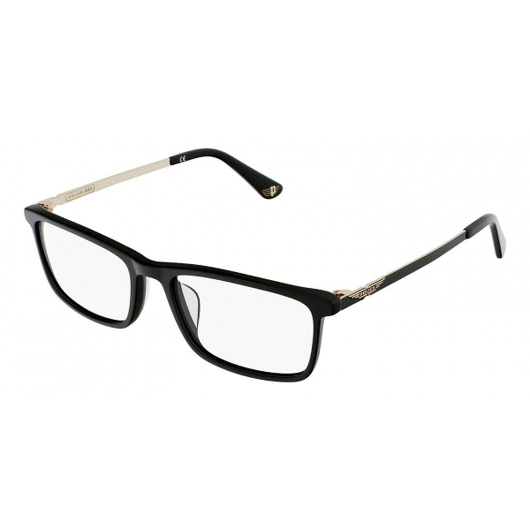 Police VPLB75 ORIGINS 32 0700 Men's Glasses Black Size 53 - Free Lenses - HSA/FSA Insurance - Blue Light Block Available