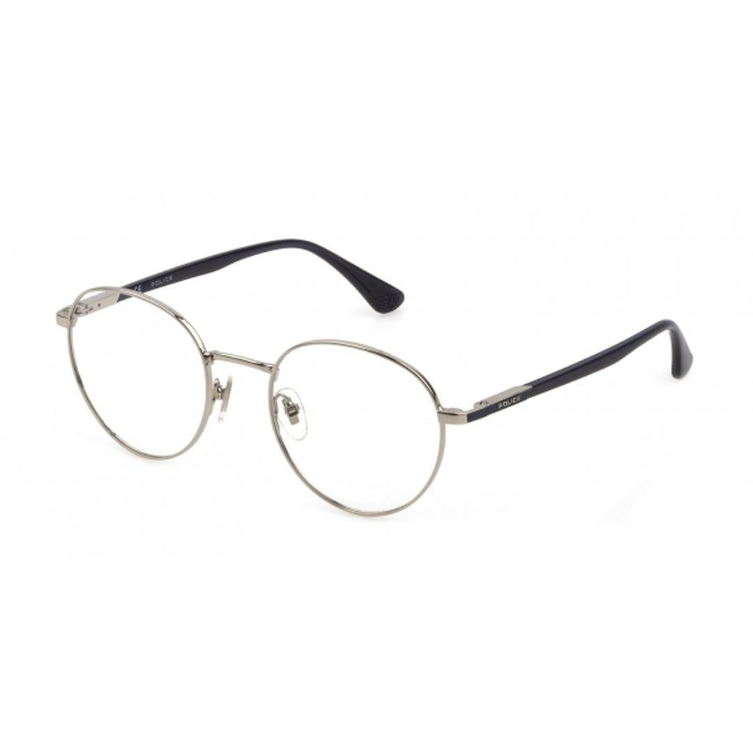 Police VPLD19 0579 Men's Glasses Silver Size 51 - Free Lenses - HSA/FSA Insurance - Blue Light Block Available