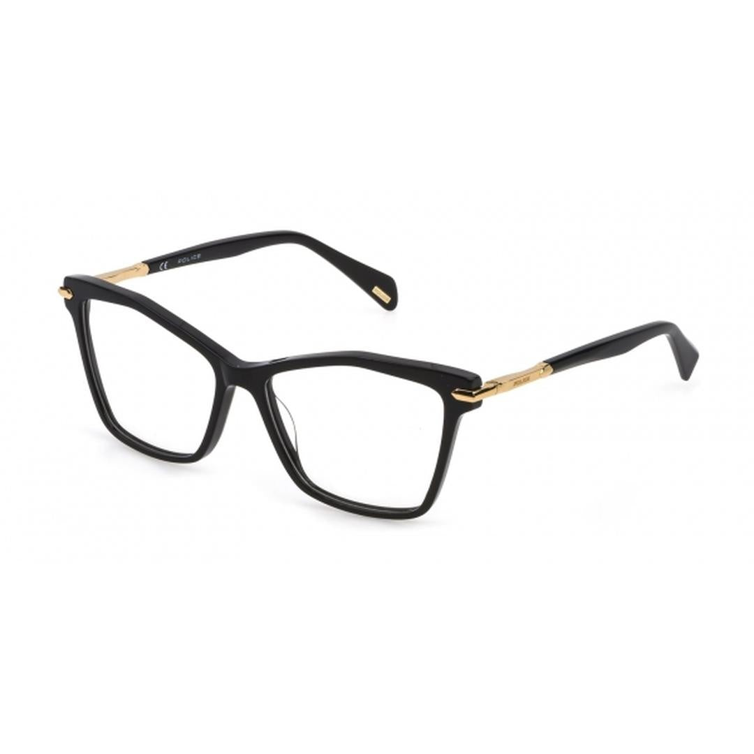Police VPLD21 0700 Men's Glasses Black Size 55 - Free Lenses - HSA/FSA Insurance - Blue Light Block Available