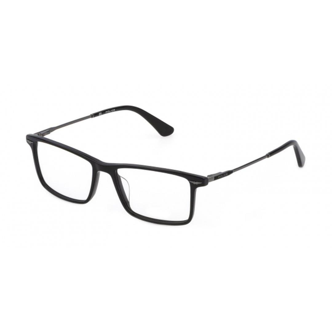 Police VPLD92 0700 Men's Glasses Black Size 53 - Free Lenses - HSA/FSA Insurance - Blue Light Block Available