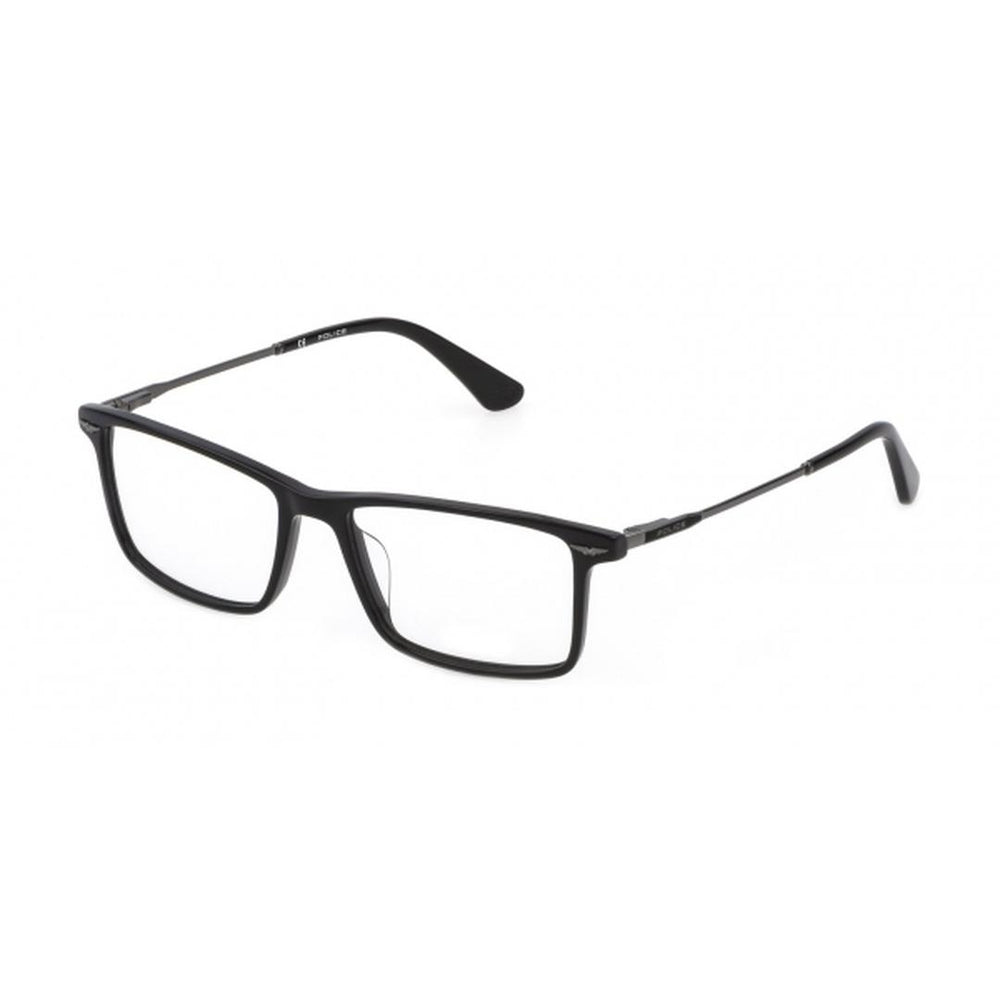 Police VPLD92 0700 Men's Glasses Black Size 53 - Free Lenses - HSA/FSA Insurance - Blue Light Block Available