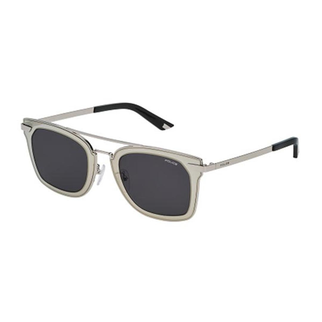Police SPL348 HALO 1 0579 Men's Sunglasses Silver Size 49