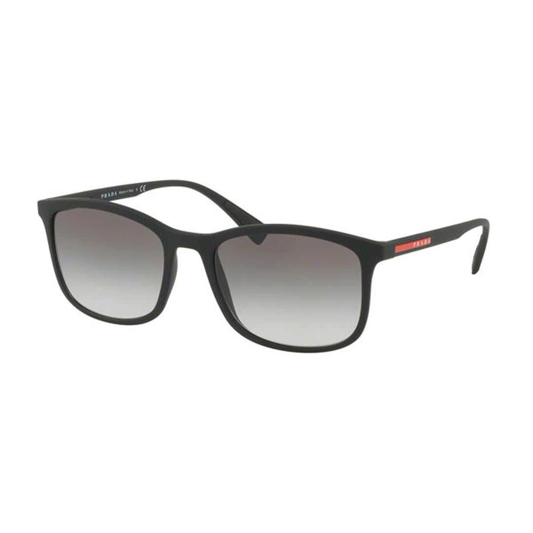 Prada Sport Men Rectangle Black Rubber Grey Gradient PS01TS