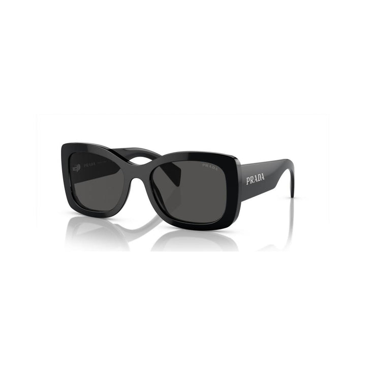 Prada A08S Sunglasses 1AB5S0 - Black - Dark Grey Women Oval