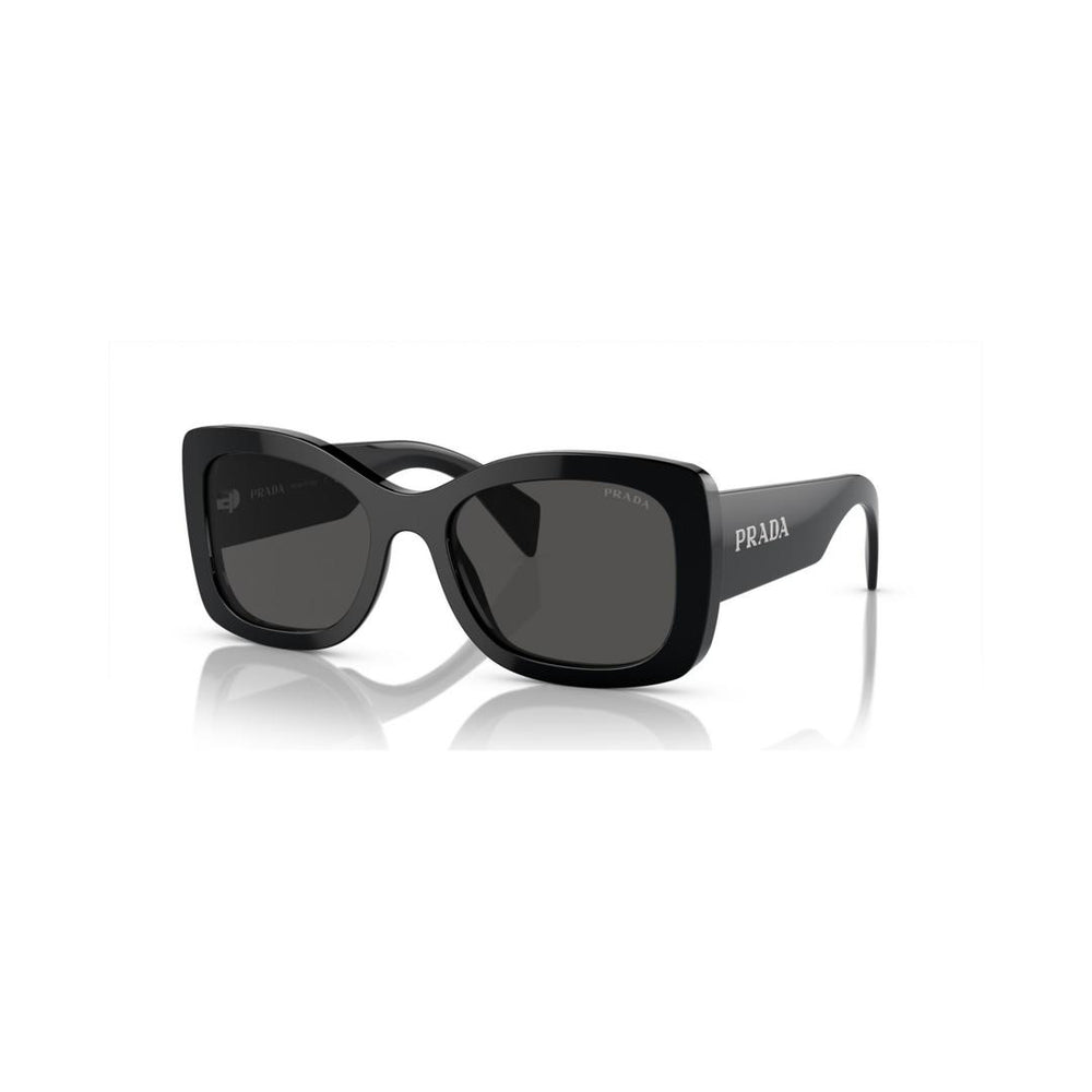 Prada A08S Sunglasses 1AB5S0 - Black - Dark Grey Women Oval