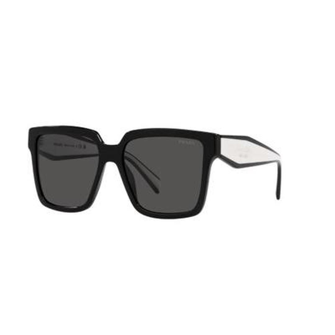 Prada 24ZS Sunglasses 1AB5S0 - Black - Dark Grey Women Square