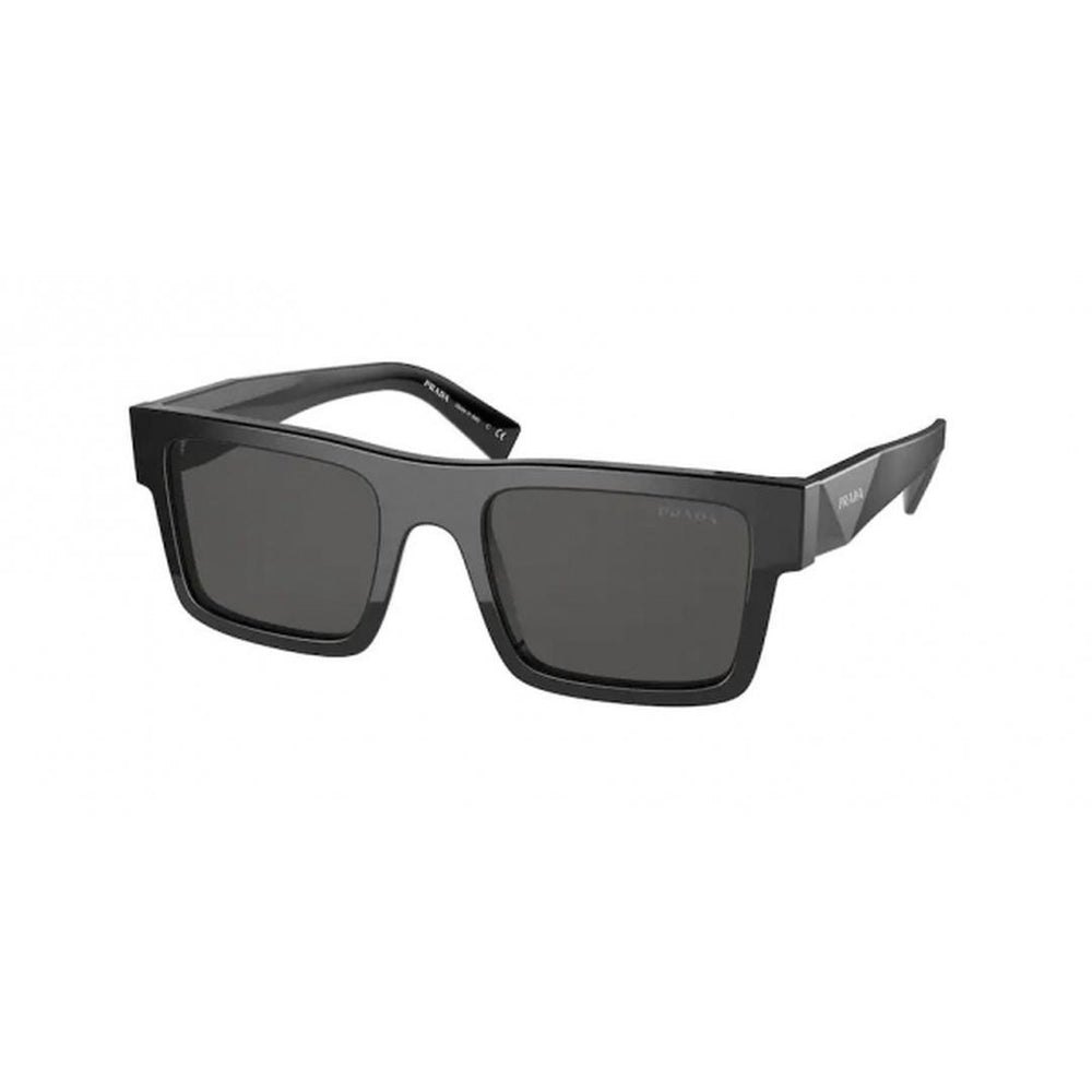 Prada 19WS Sunglasses 1AB5S0 - Black - Dark Grey Men Rectangle