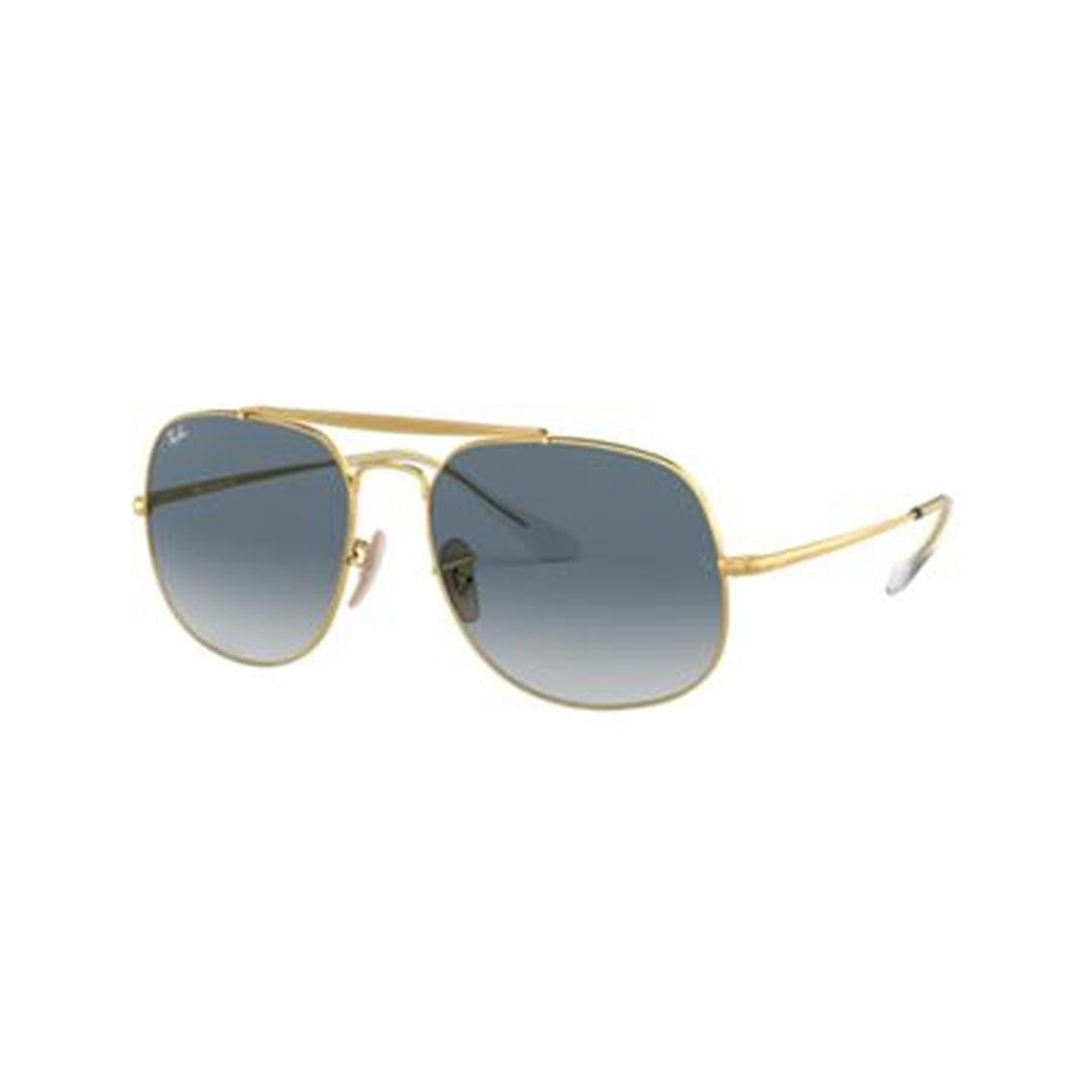 Ray-Ban the General 3561 Sunglasses 001/3F - Gold - Blue Gradient Men Square