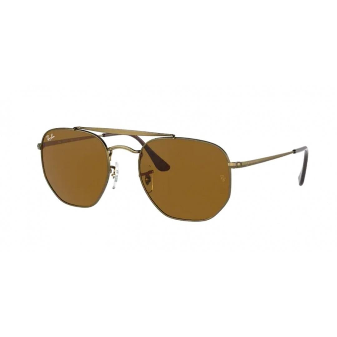 Ray - Ban Unisex RB3648 the MARSHAL 922833 Sunglasses Metal Gold Brown Geometric Normal