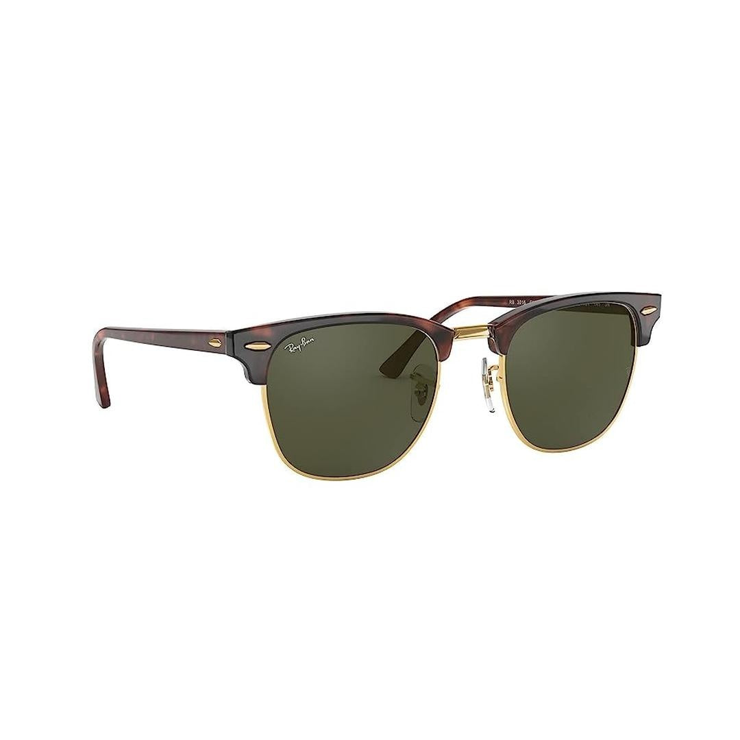 Ray-Ban Clubmaster 0RB3016 Sunglasses W0366 - Tortoise - Green Men Square