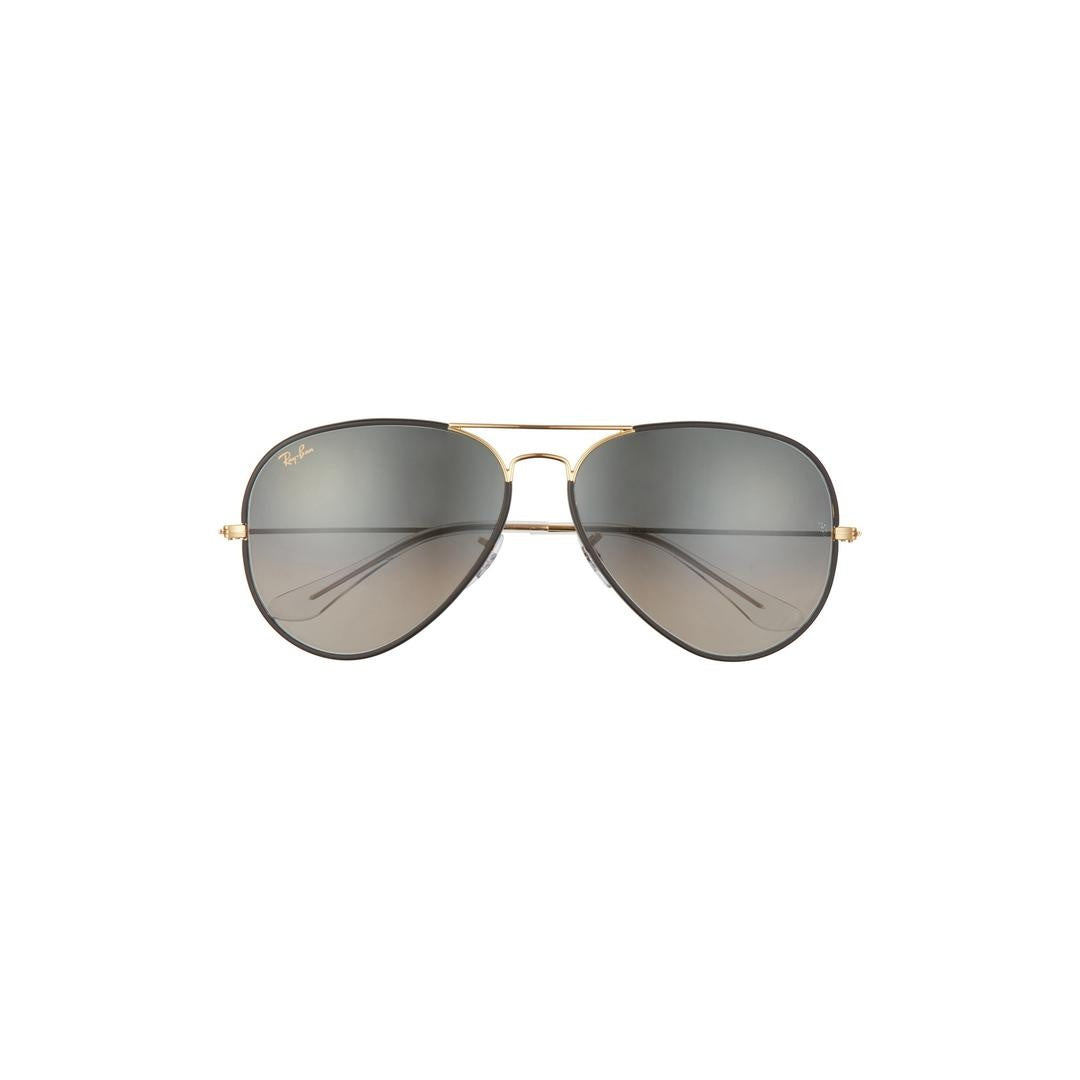 Ray-Ban Aviator RB3025JM Sunglasses Black on Legend Gold 62 RB3025JM-919671-62