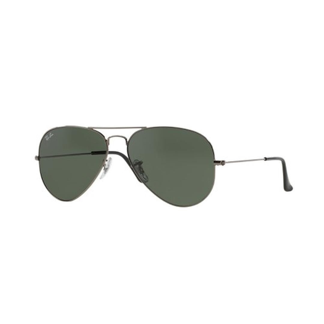 Ray-Ban Aviator Gunmetal Green Aviator 3025 Sunglasses in Grey