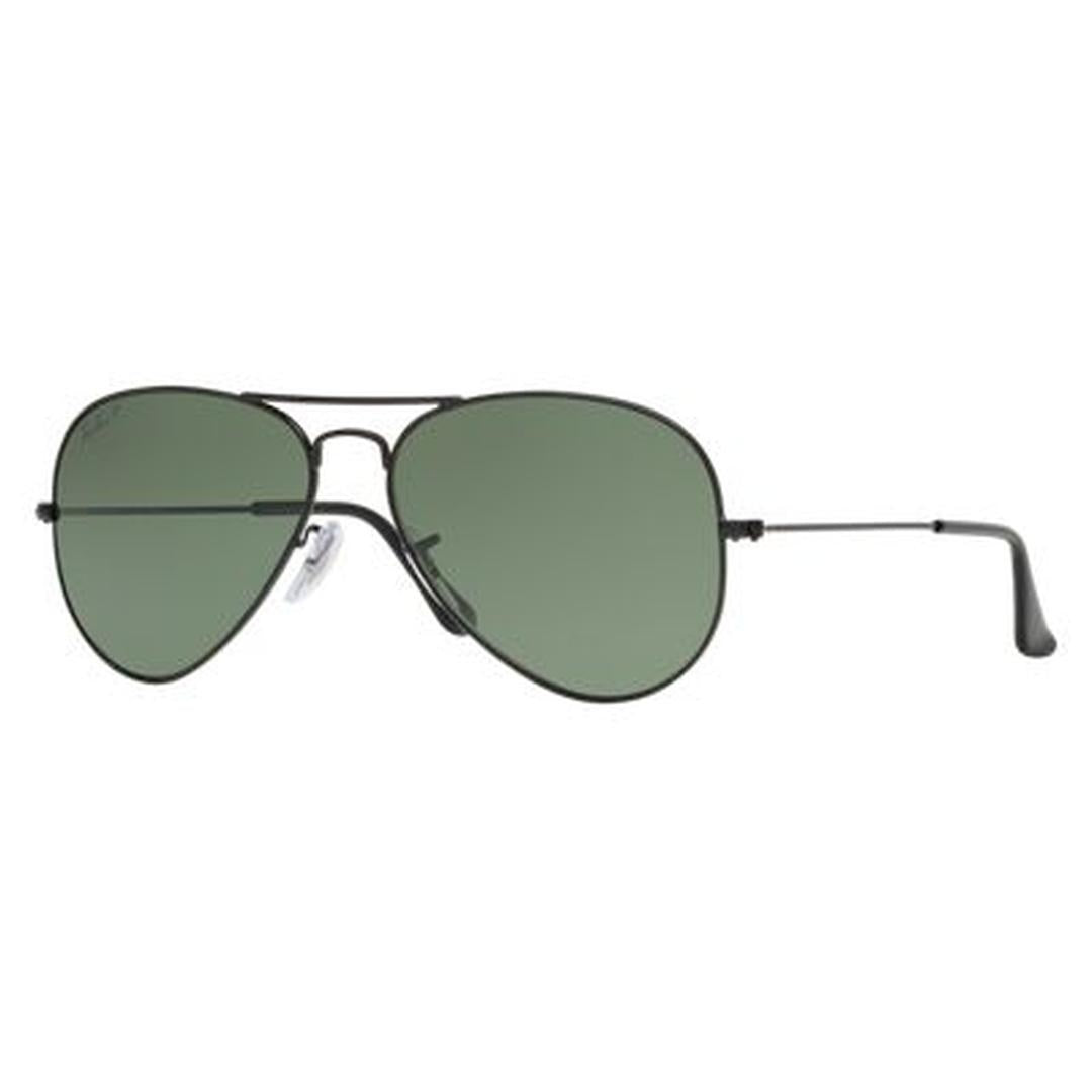 Ray-Ban RB3025 Original Aviator Metal Sunglasses, Matte Black