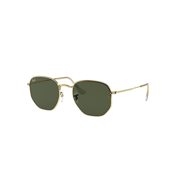 Ray-Ban Hexagonal 3548 Sunglasses 919631 - Gold - Green Unisex Irregular