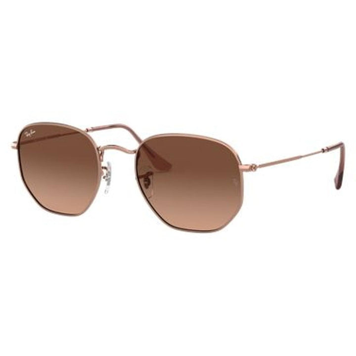Ray-Ban Square Polished Bronze Copper Brown Gradient Hexagonal RB3548N
