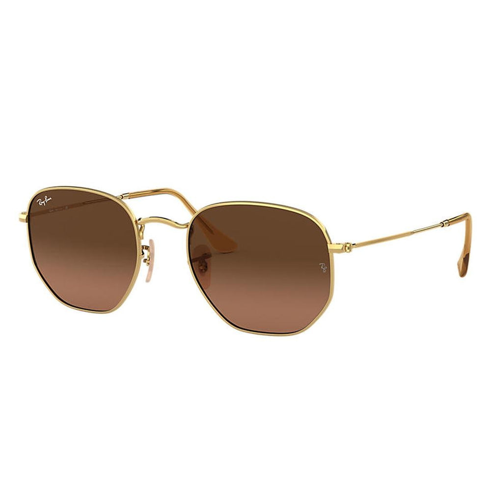 Ray-Ban Square Arista Gold Brown Grey Gradient Sunglasses