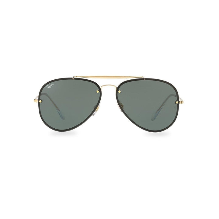 Ray-Ban Blaze Aviator 3584N Sunglasses 905071 - Gold - Dark Green Unisex Pilot